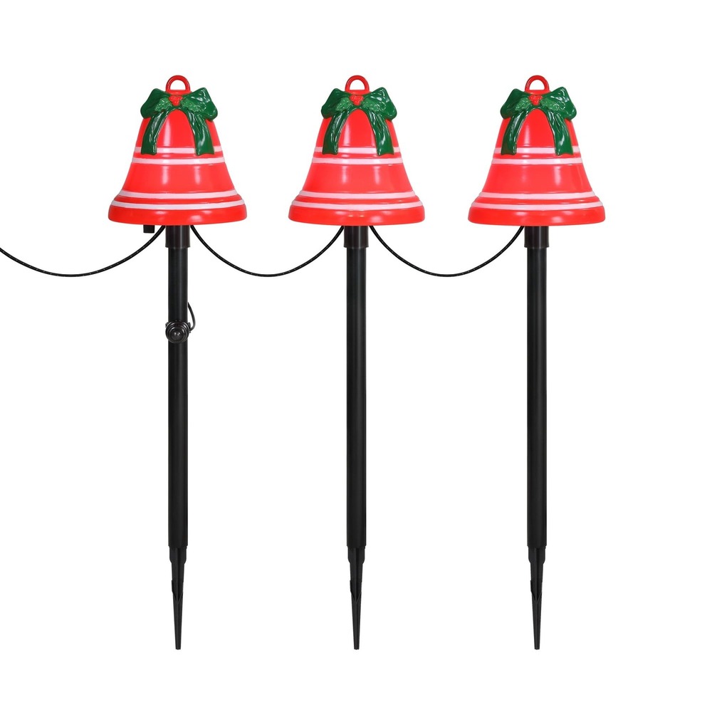 Mr. Christmas Blow Mold Pathway Bells – Lighted Musical Holiday Decor